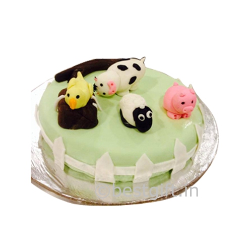 farm animals cake by once upon a cake 1200 time required to deliver 48 ...
