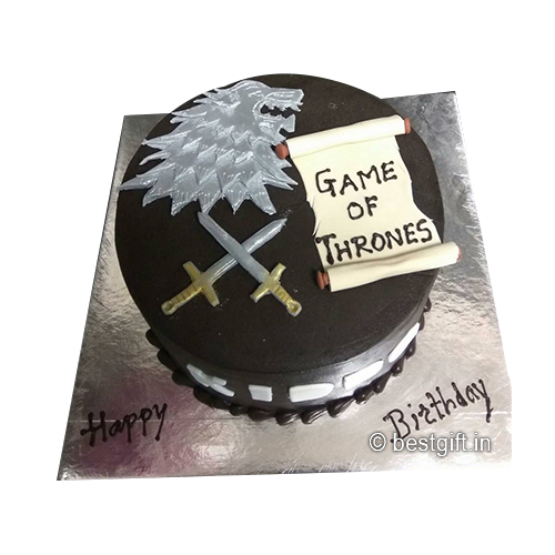 Game of Thrones Jon Snow Winter Is Coming Black and White Edible Cake – A  Birthday Place