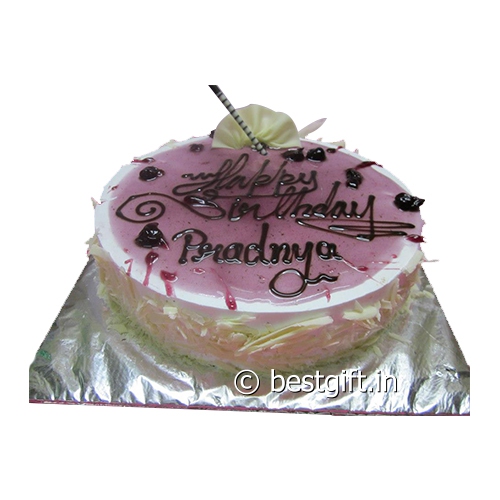 Write Name on Cake With Delicious Berries Decoration