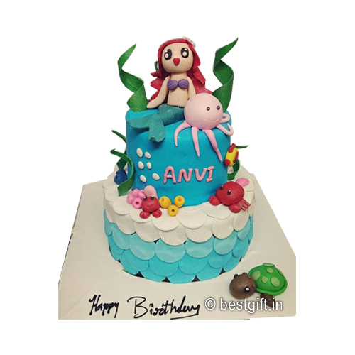 Mermaid Theme Girls Birthday Cake 59 - Cake Square Chennai | Cake Shop in  Chennai